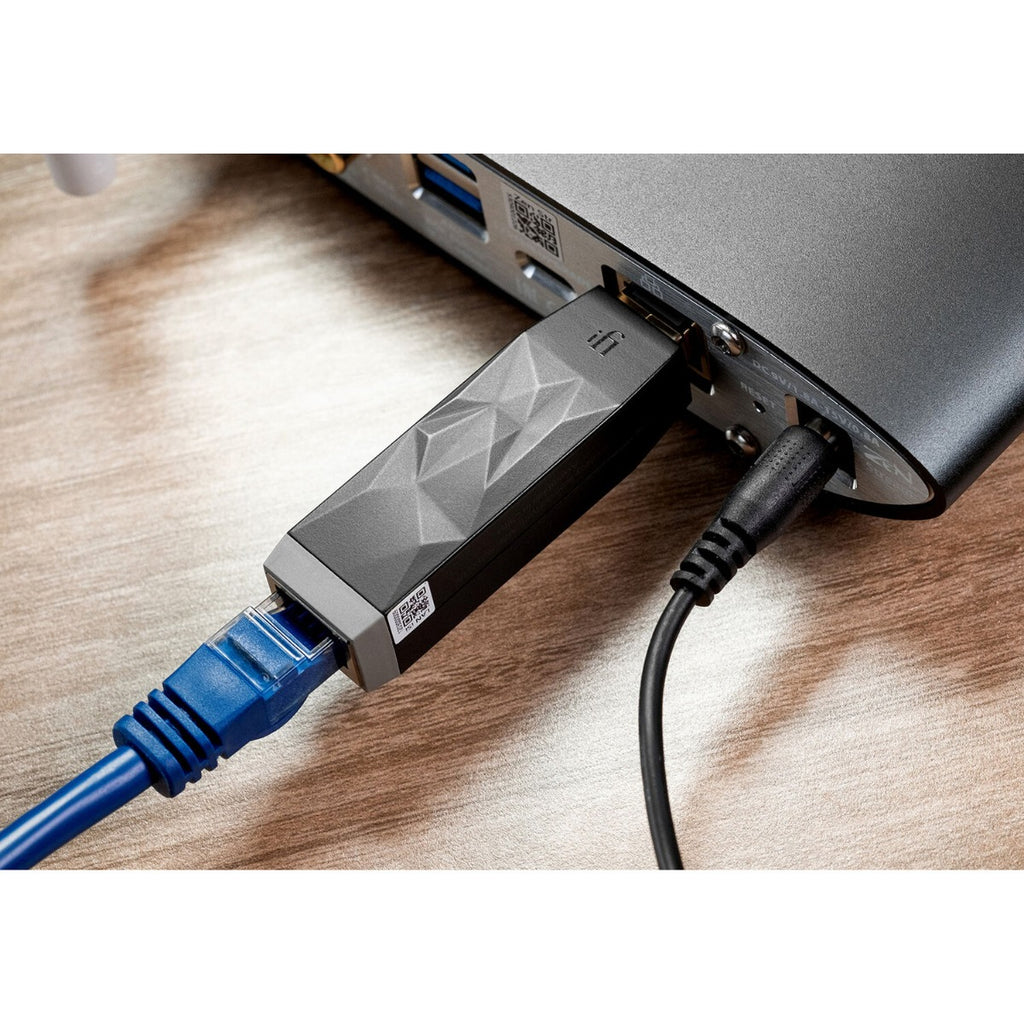 SilentPower LAN iSilencer noise filter and conditioner with sleek design and Ethernet port visible in the image.