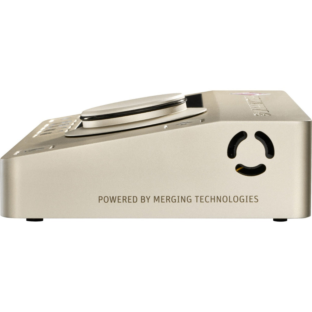 Neumann MT 48 audio interface with multiple input and output ports, compact design, and professional-grade controls.