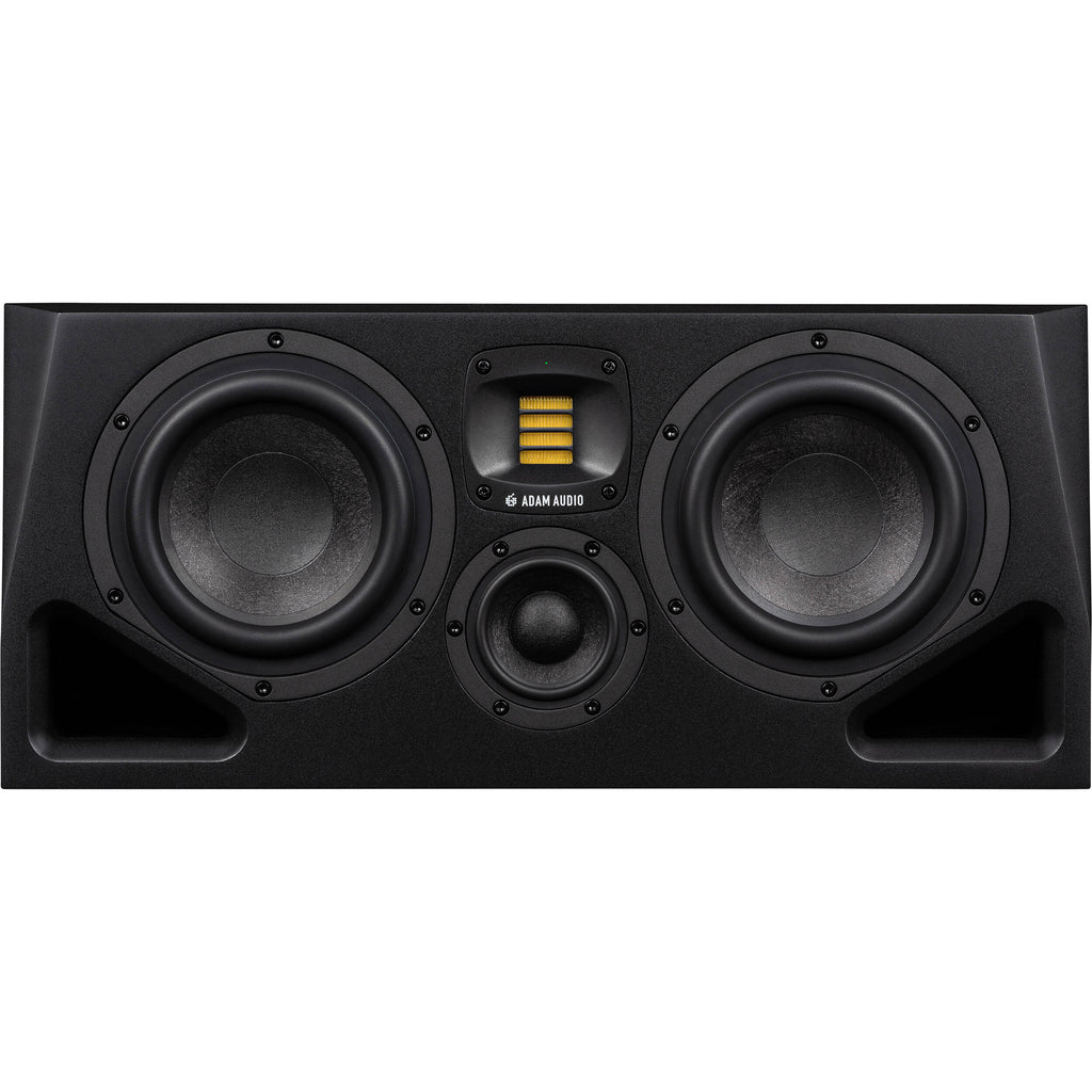 Adam Audio A77H mid-field and main studio monitor speakers with black enclosure and front-facing drivers.
