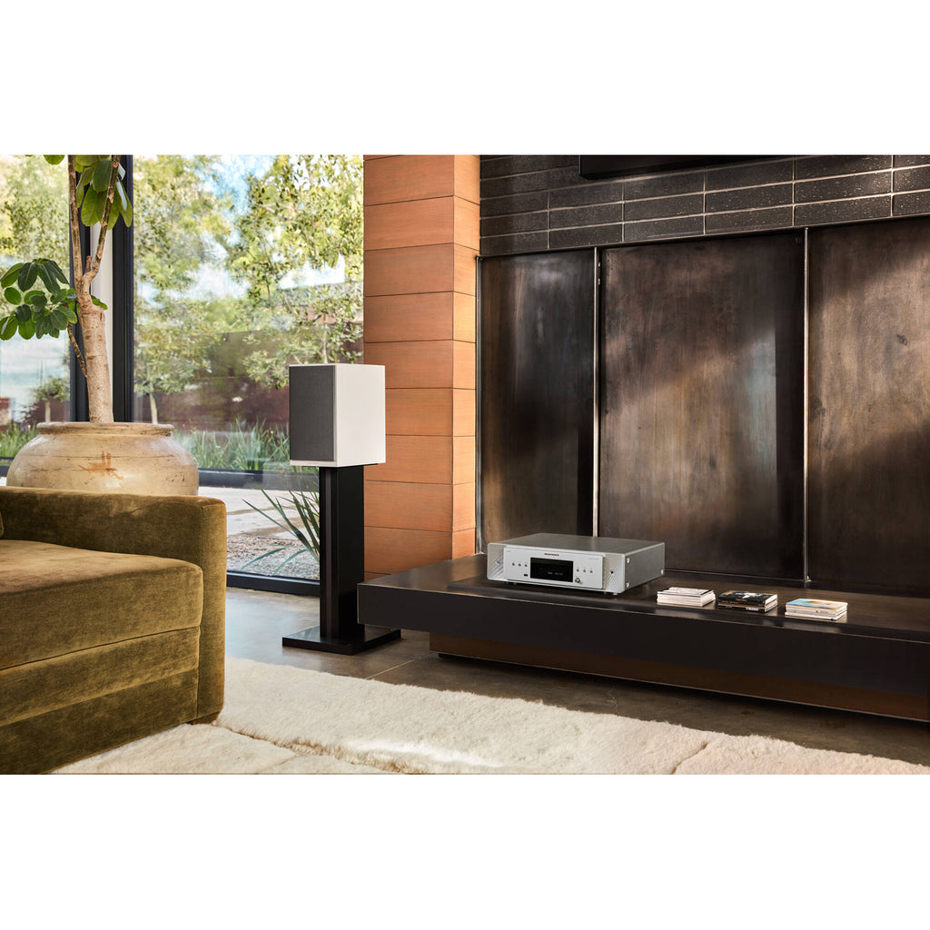 Marantz CD 60 CD player with silver finish, digital display, and control buttons on top.