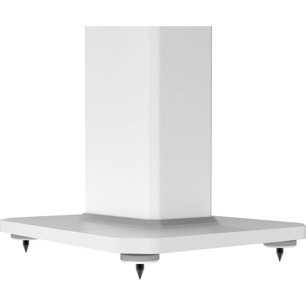 Kanto Audio SX 22-inch speaker stands supporting studio monitors in a home audio setup