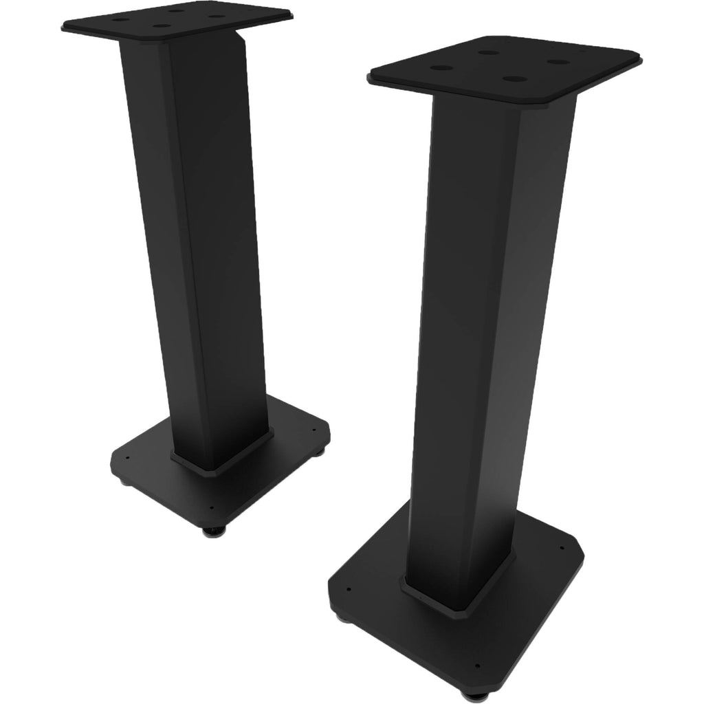 Kanto Audio SX 26-inch speaker stands supporting audio speakers with adjustable height and sturdy design.