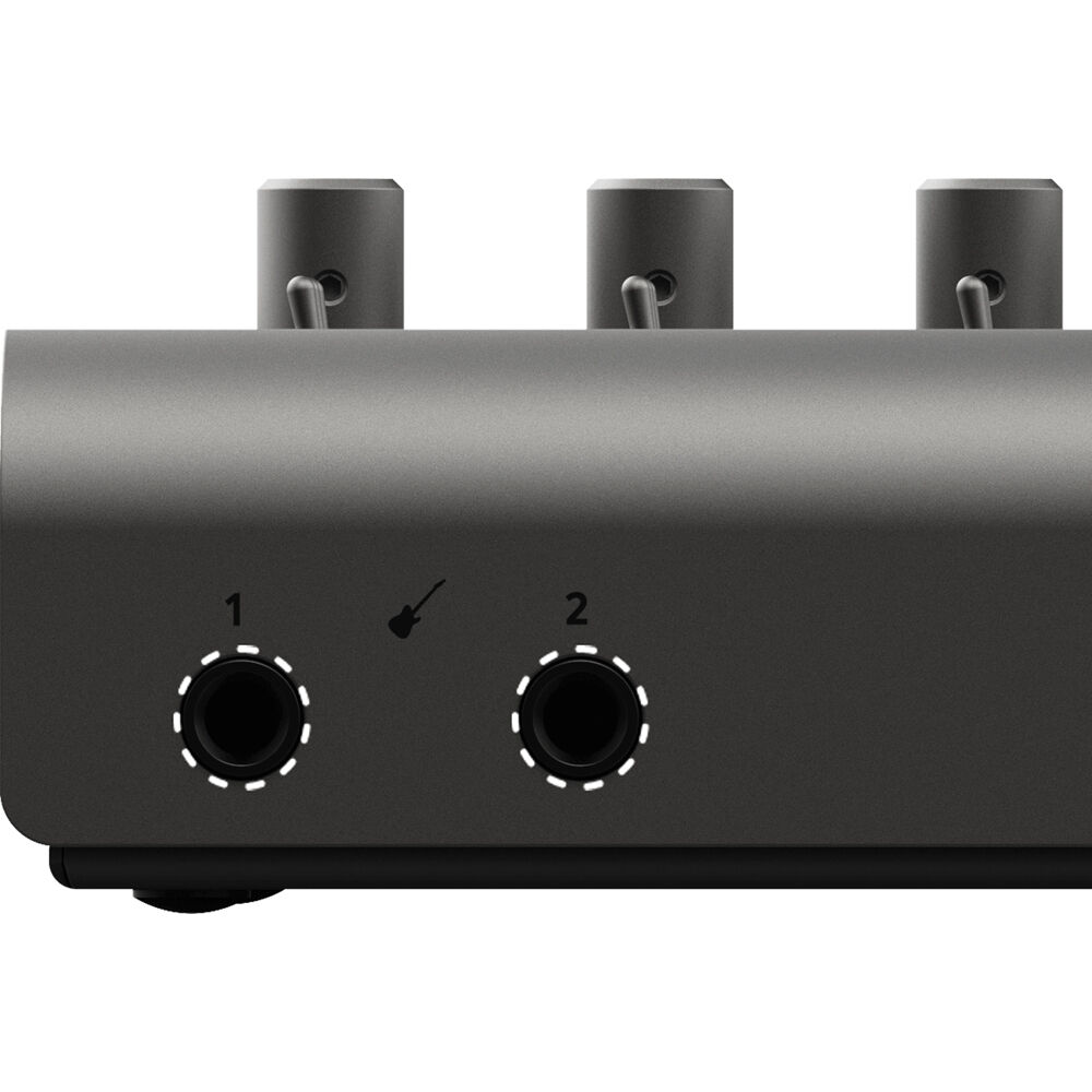 Audient iD44 MK2 audio interface showing front panel with input/output jacks and control knobs. Excellent for professional audio recording.