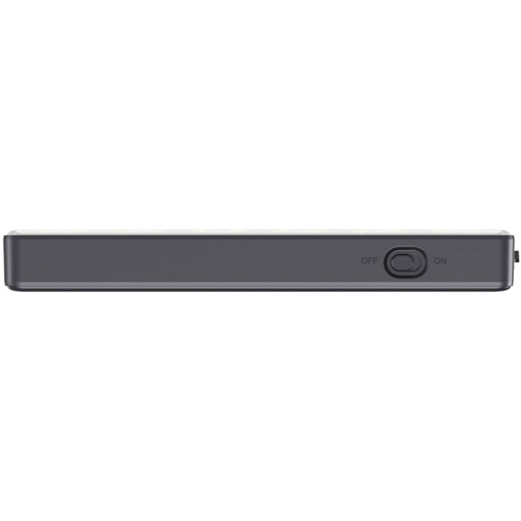 SmallRig RM120 RGB video light displaying adjustable color settings and brightness on a compact, portable lighting device.