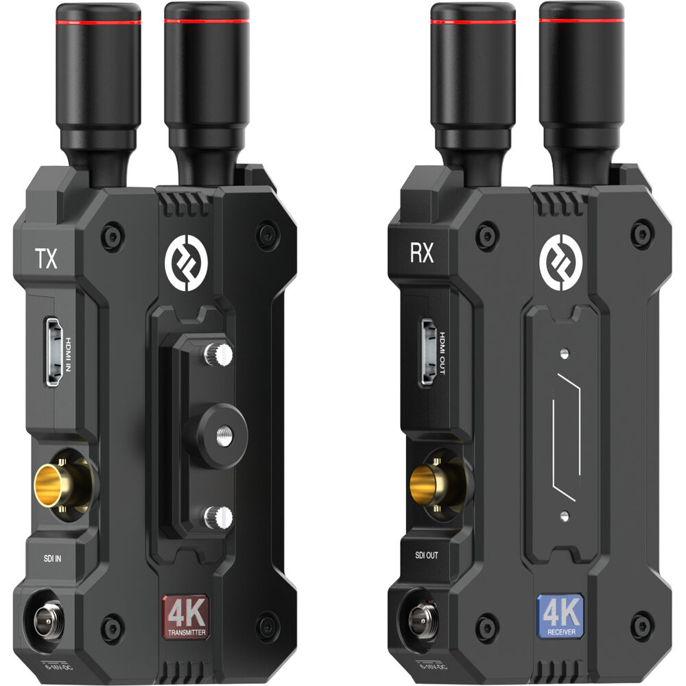 Hollyland Mars 4K wireless video transmission system accessory showing compact device with ports and controls for high-quality video transfer.