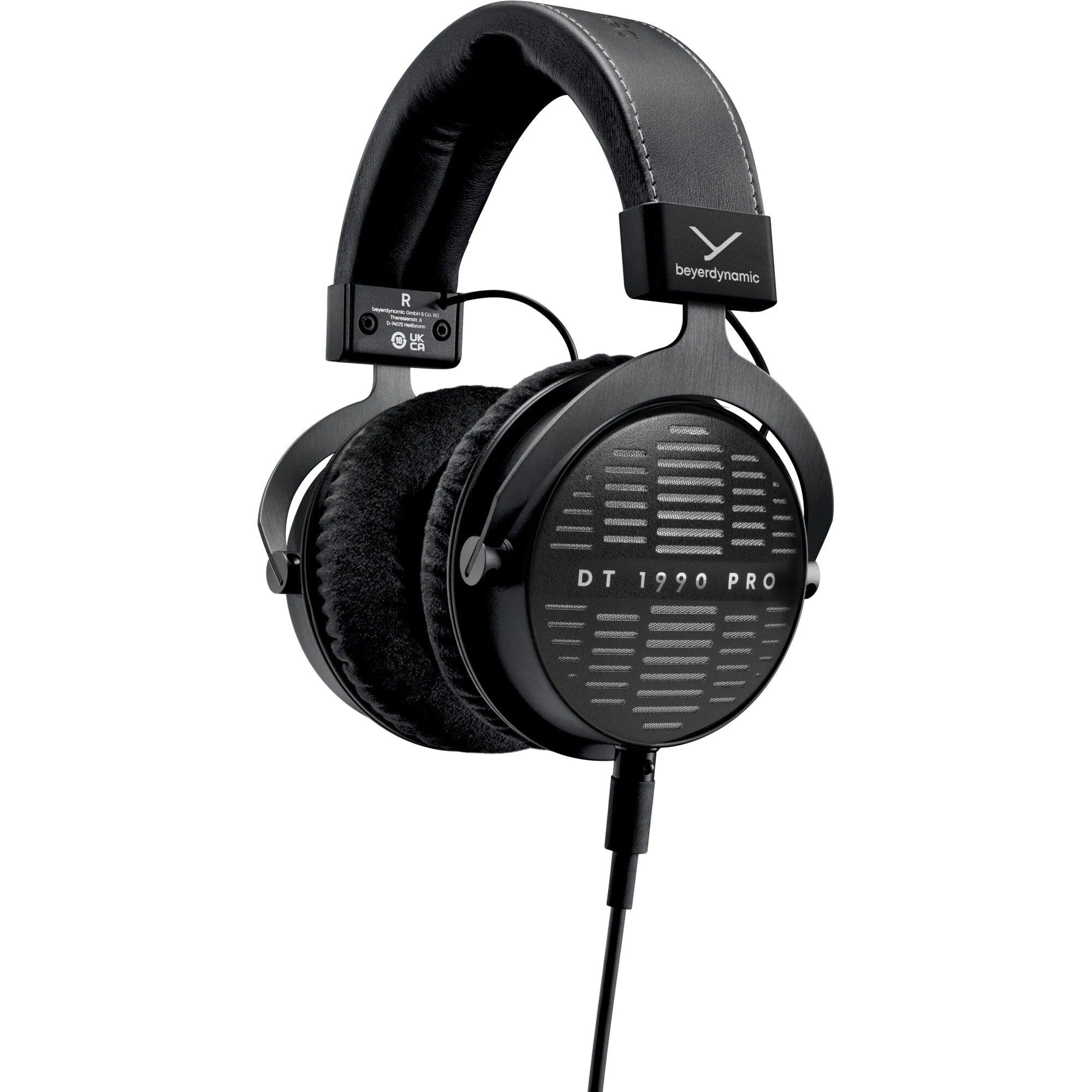 Beyerdynamic DT 1990 Pro MK2 studio headphones with open-back design and adjustable headband, black and silver finish.
