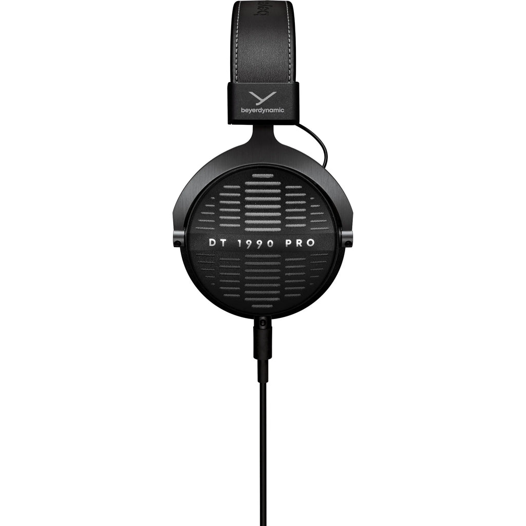 Beyerdynamic DT 1990 Pro MK2 studio headphones with open-back design, silver ear cups, and adjustable headband.