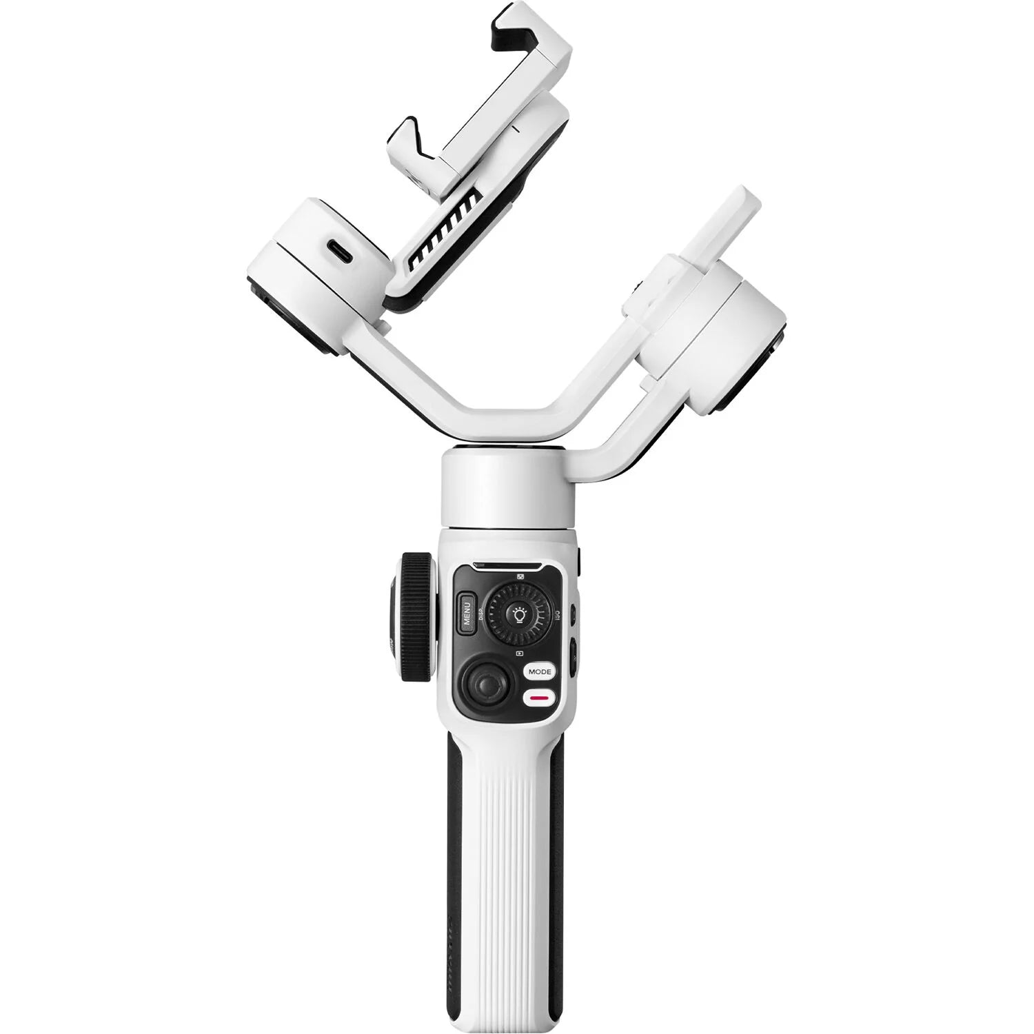 Zhiyun Smooth 5S handheld stabilizer and gimbal for smartphones, showing the device with controls and mounted phone.