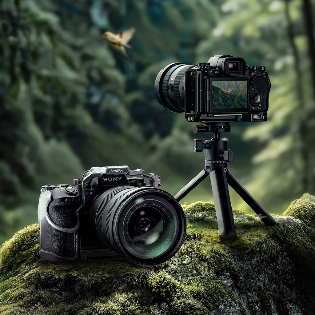SmallRig cage for Sony Alpha 1 II and Alpha 9 III camera, lightweight metal video equipment accessory for mounting accessories.