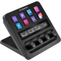 Elgato Stream Deck+ video editing controller with customizable buttons and LCD screens for efficient content creation.