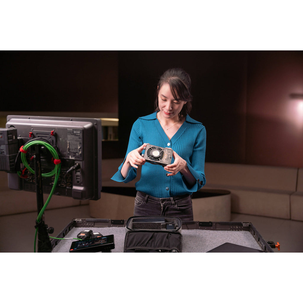 Zhiyun Molus X100 Bi-Color LED lights in a combo pack with adjustable brightness and color temperature for professional photography.