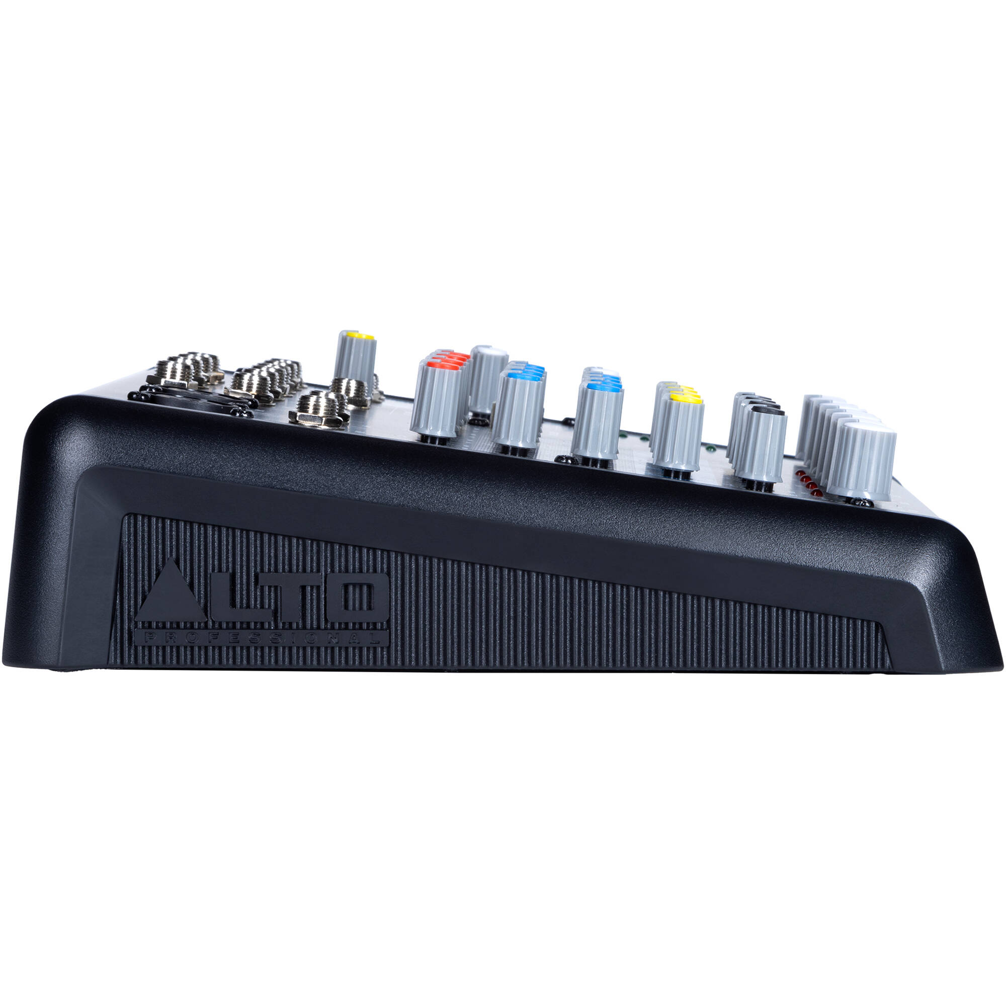 Alto Professional TrueMix 600 analog mixer with multiple input channels and control knobs, compact audio mixing device.