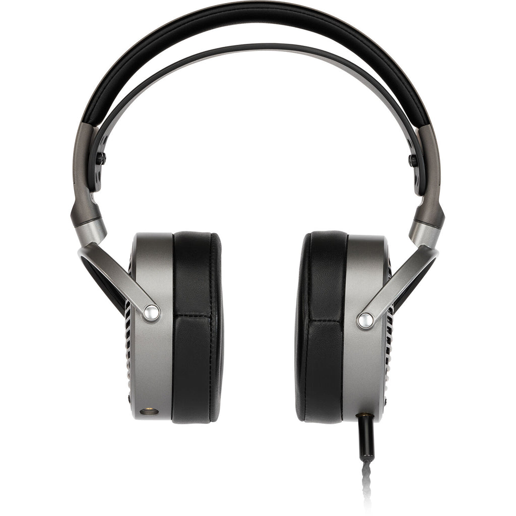 Audeze MM-100 studio headphones with over-ear design and plush ear cushions, shown on a neutral background.