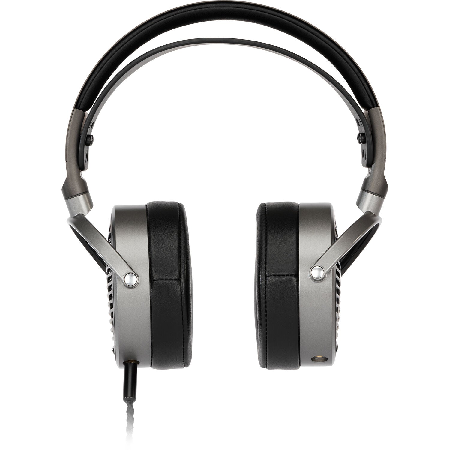 Audeze MM-100 studio headphones with over-ear design, black ear cups, and adjustable headband for professional audio monitoring.