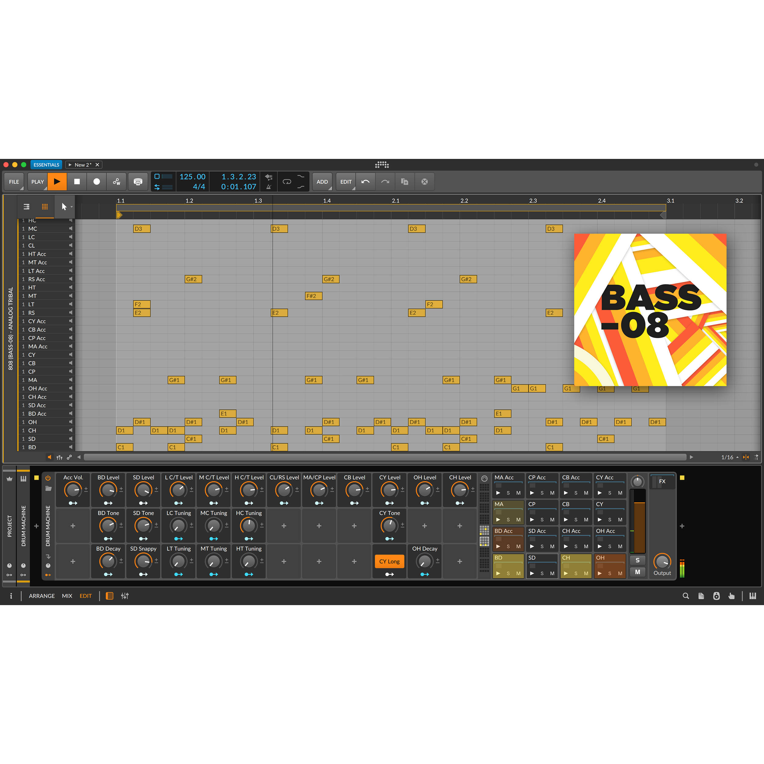 Bitwig Studio Producer 5 music production software interface with digital audio tracks and mixing controls.