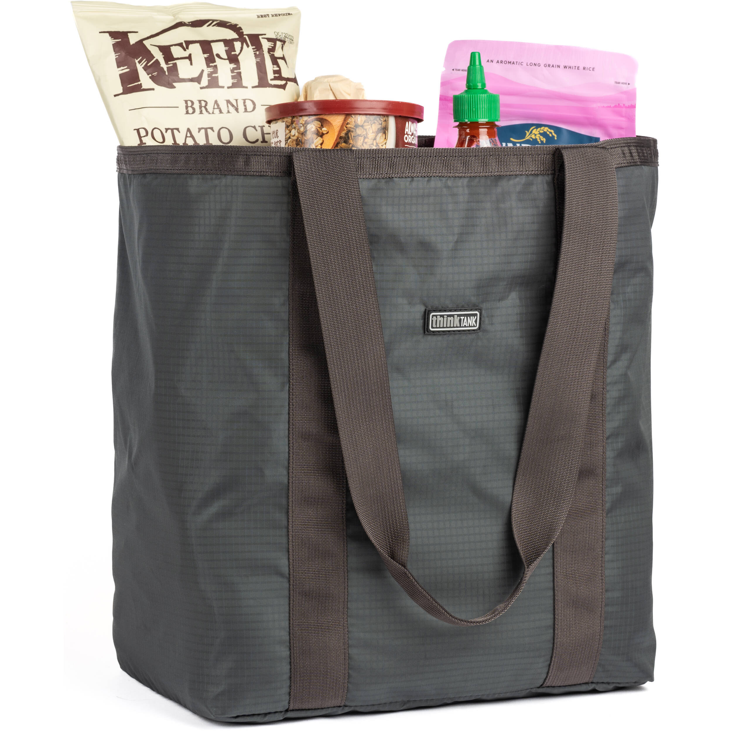 Think Tank Freeway Tote video equipment bag with multiple compartments and padded handles for easy carrying.