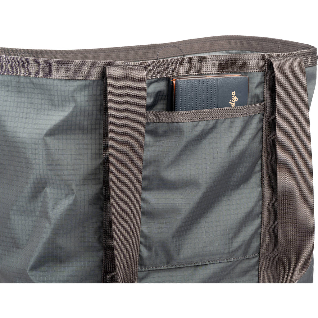 Think Tank Freeway Tote video equipment bag with padded interior and adjustable straps for carrying DSLR and camcorder gear.