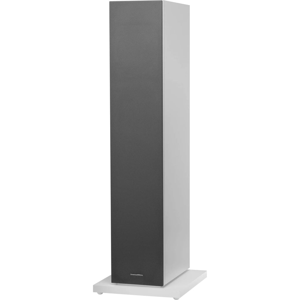 Bowers & Wilkins 603 S3 passive floorstanding speakers with sleek black cabinets and detailed speaker drivers.