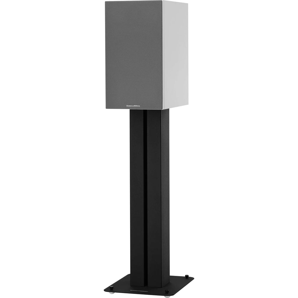 Bowers & Wilkins 606 S3 passive bookshelf speakers with black cabinets and silver speaker cones.