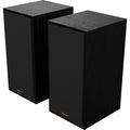 Black Klipsch R-50PM wireless speakers with sleek design and visible speaker grilles, ideal for high-quality audio.