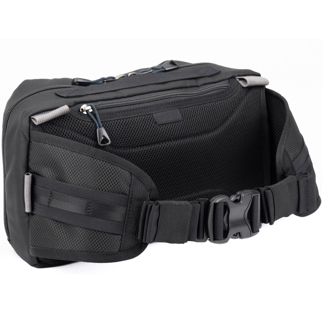 Think Tank PressPass video equipment bag with padded compartments and adjustable straps for professional camera gear storage.