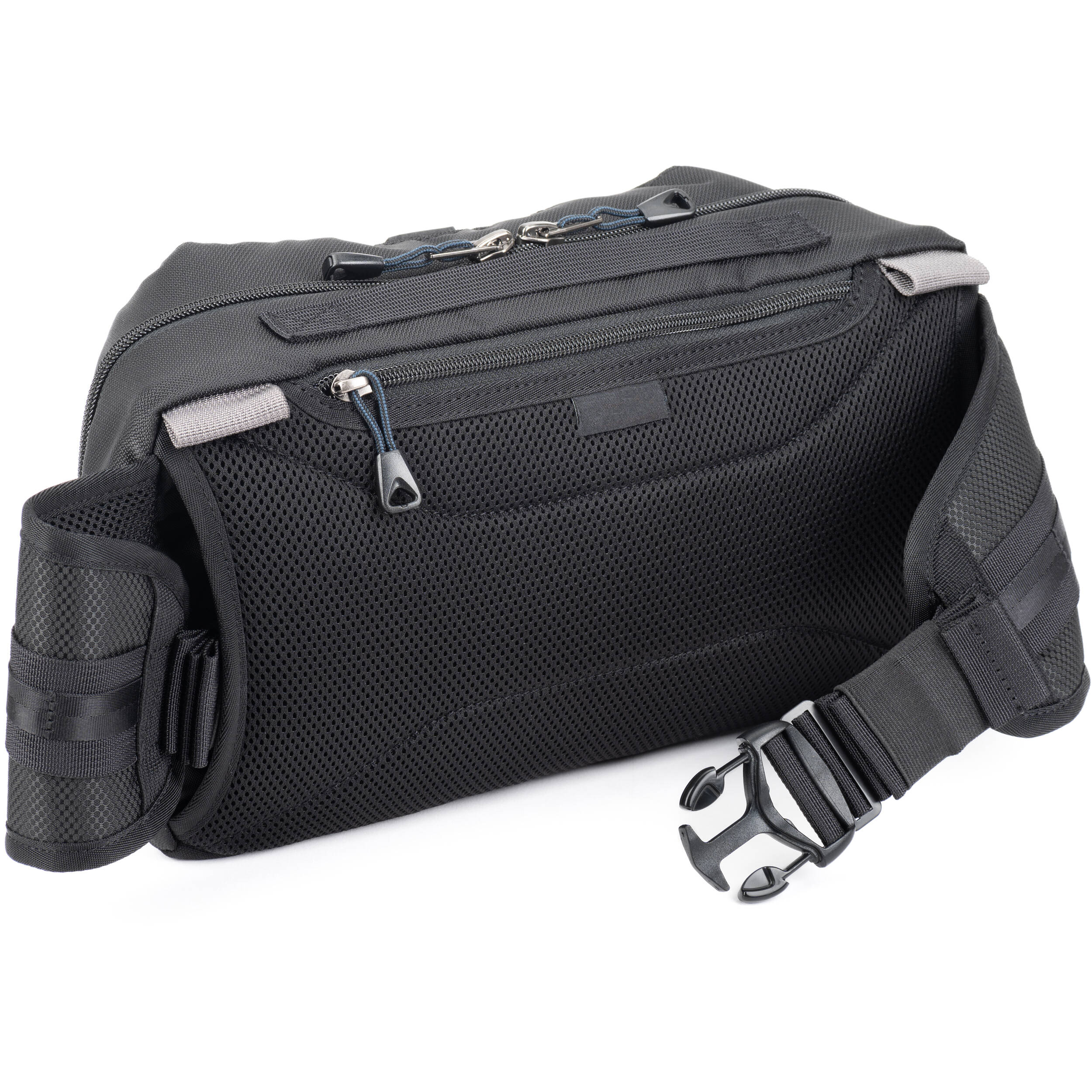 Think Tank PressPass video equipment bag with padded compartments for camera gear and accessories.