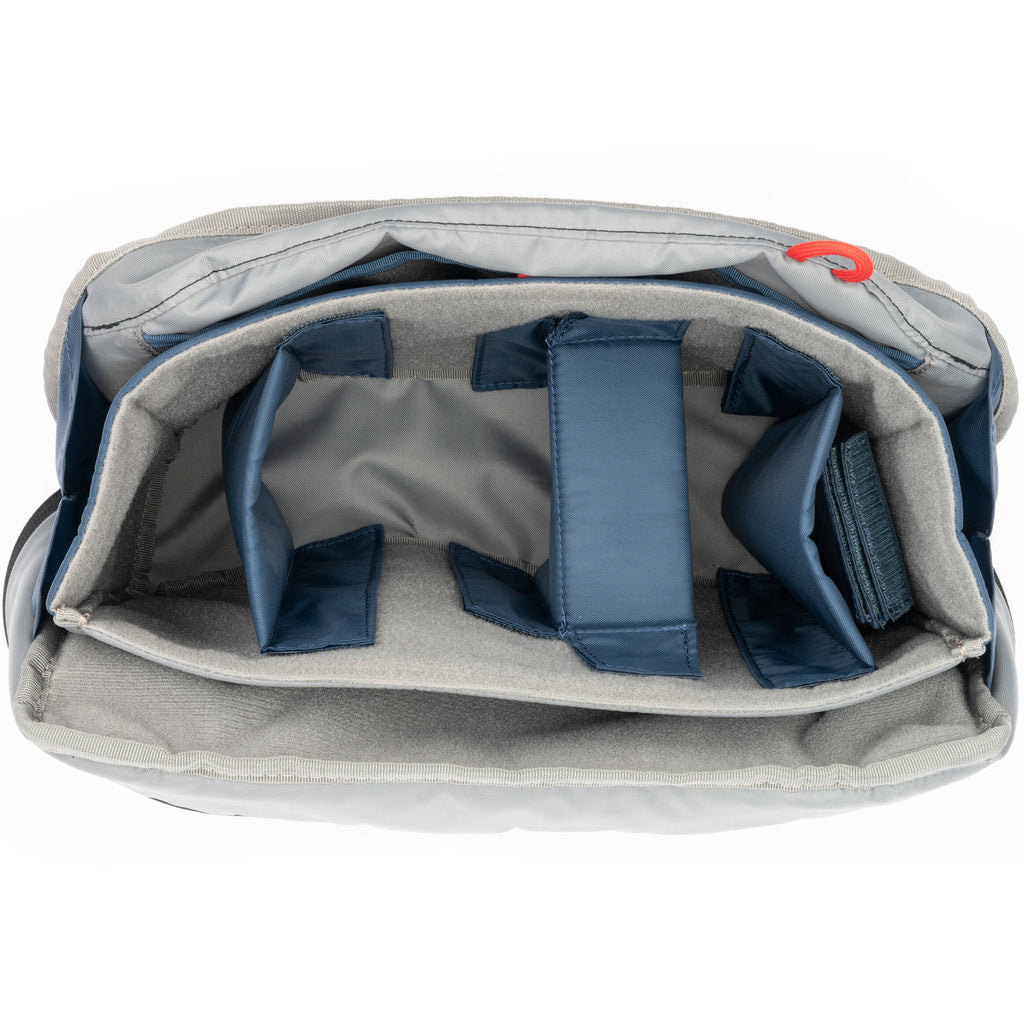 Think Tank PressPass video equipment bag with padded compartments and adjustable strap for professional camera gear storage.