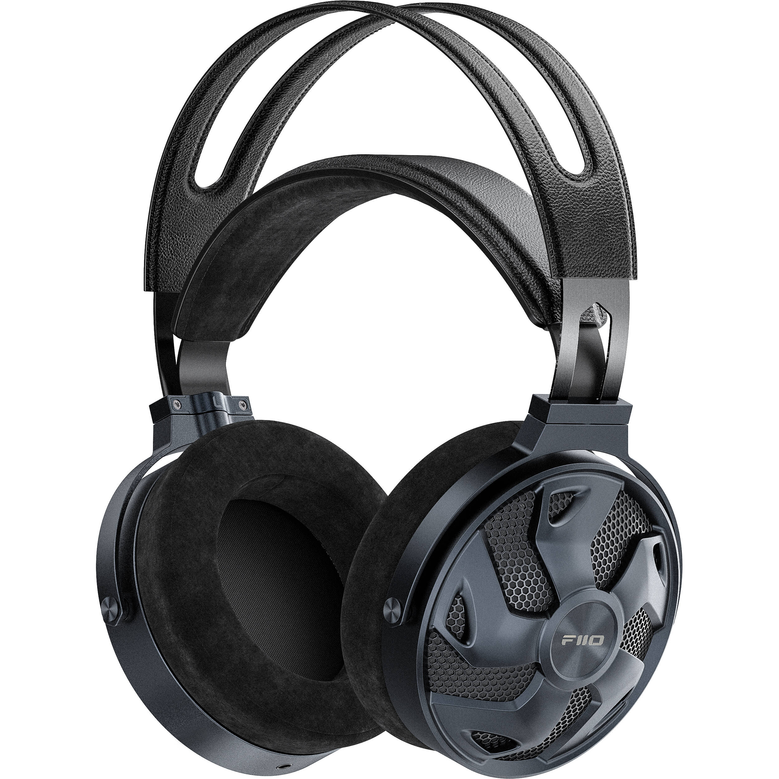 FiiO FT3 wired headphones with 350Ω impedance, featuring over-ear design and black ear cushions for high-quality sound.