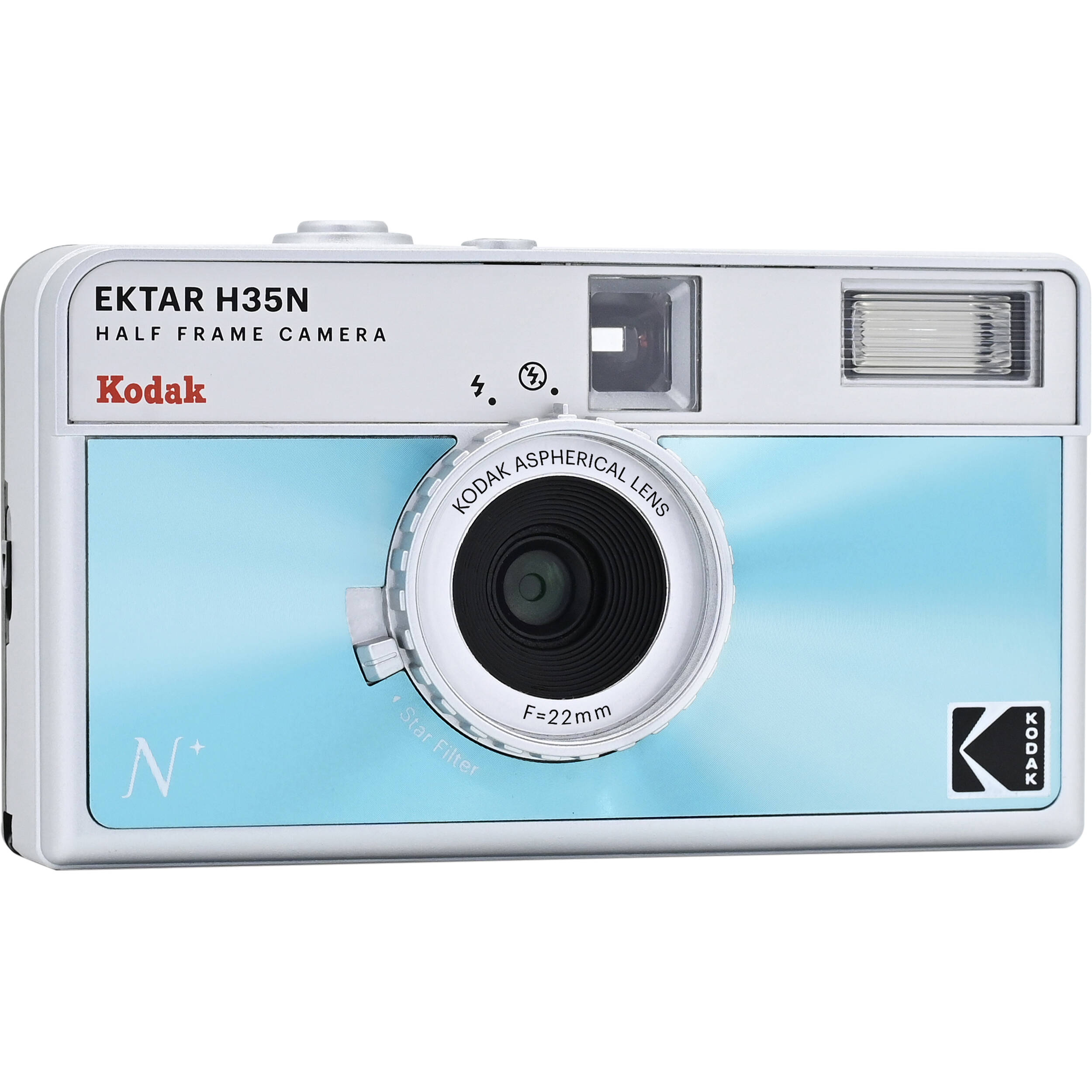 Kodak EKTAR H35N compact instant camera with retro design, black body, and lens, perfect for quick instant photographs.