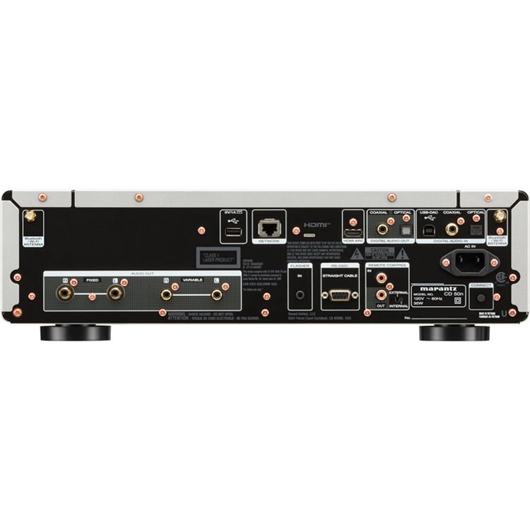 Marantz CD 50n portable music player with compact design and control buttons, black finish, and display screen.