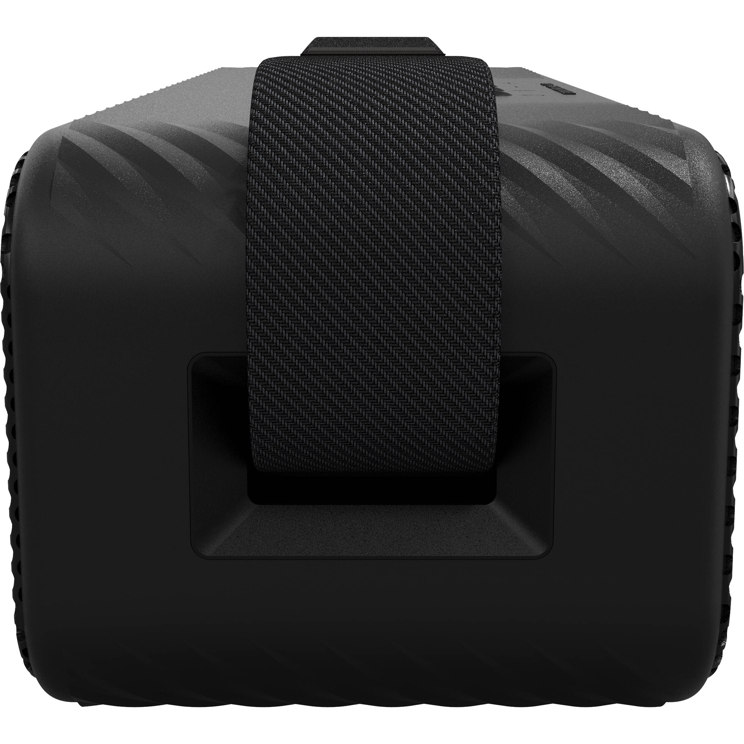Klipsch Detroit portable speakers in sleek design showcasing the front grille and control buttons.