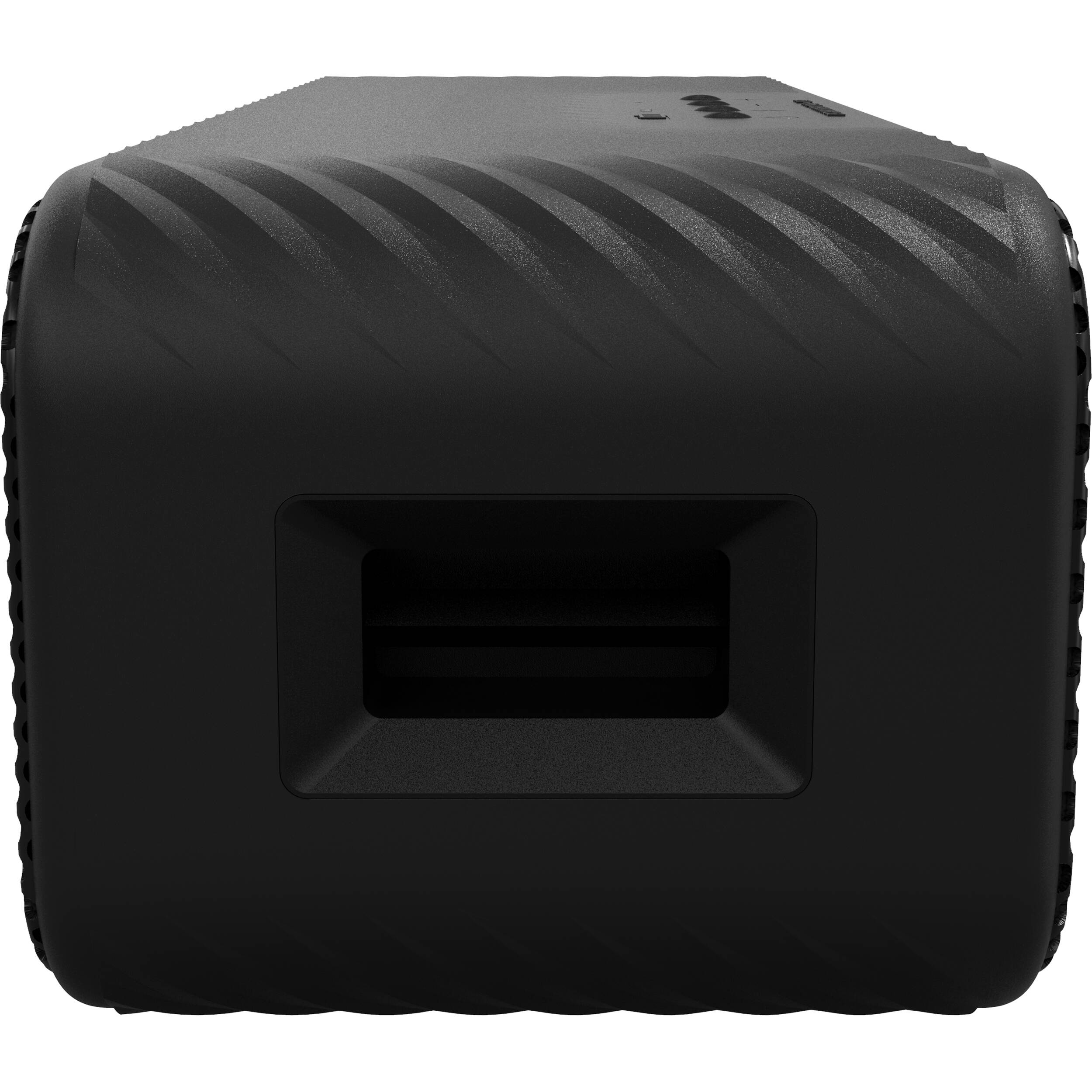 Klipsch Detroit portable speakers showcasing a sleek design with wood finish and front speaker grille.
