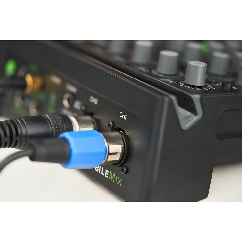 Mackie MobileMix video streaming mixer with multiple input controls and compact design for live streaming setups