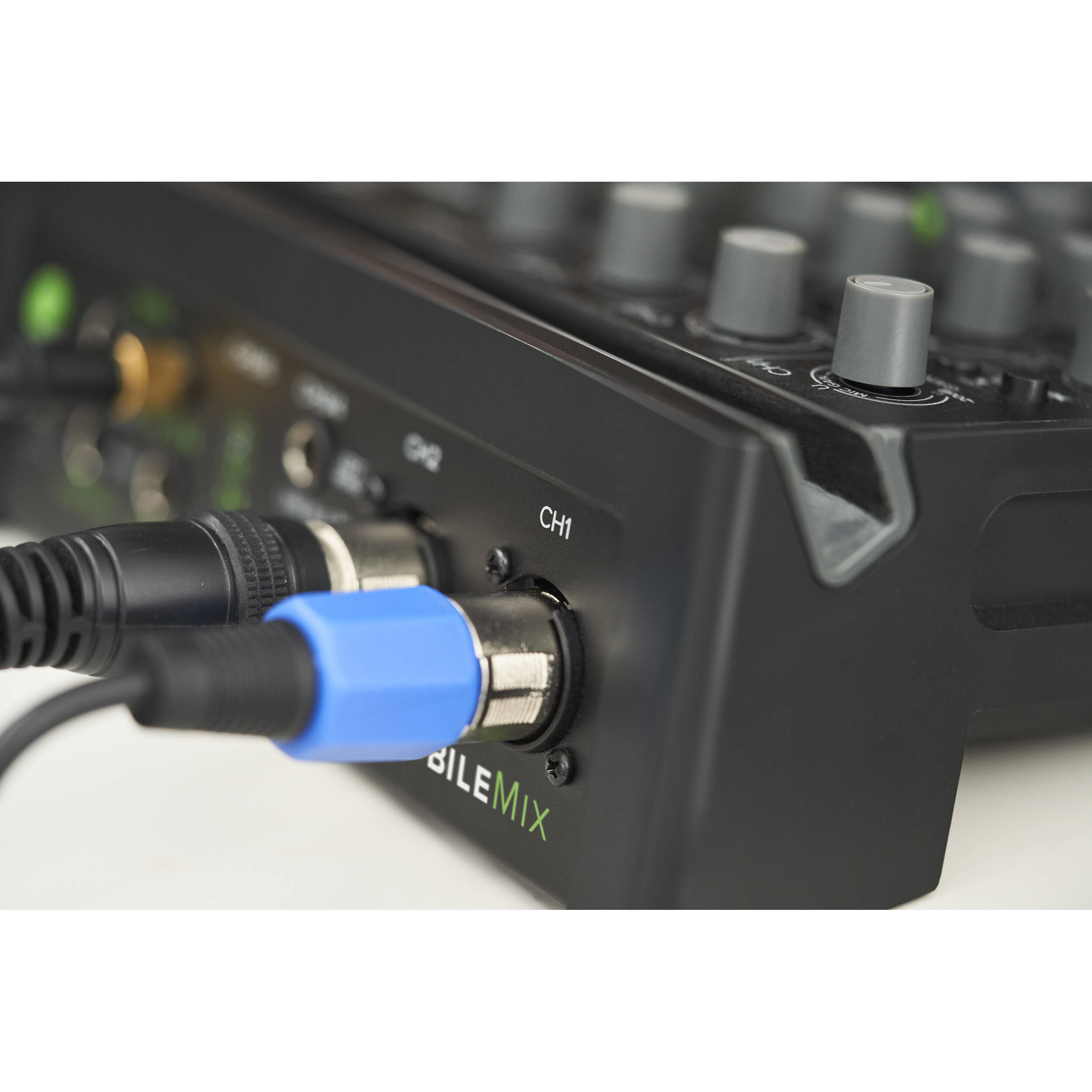Mackie MobileMix video streaming mixer with multiple input controls and compact design for live streaming setups