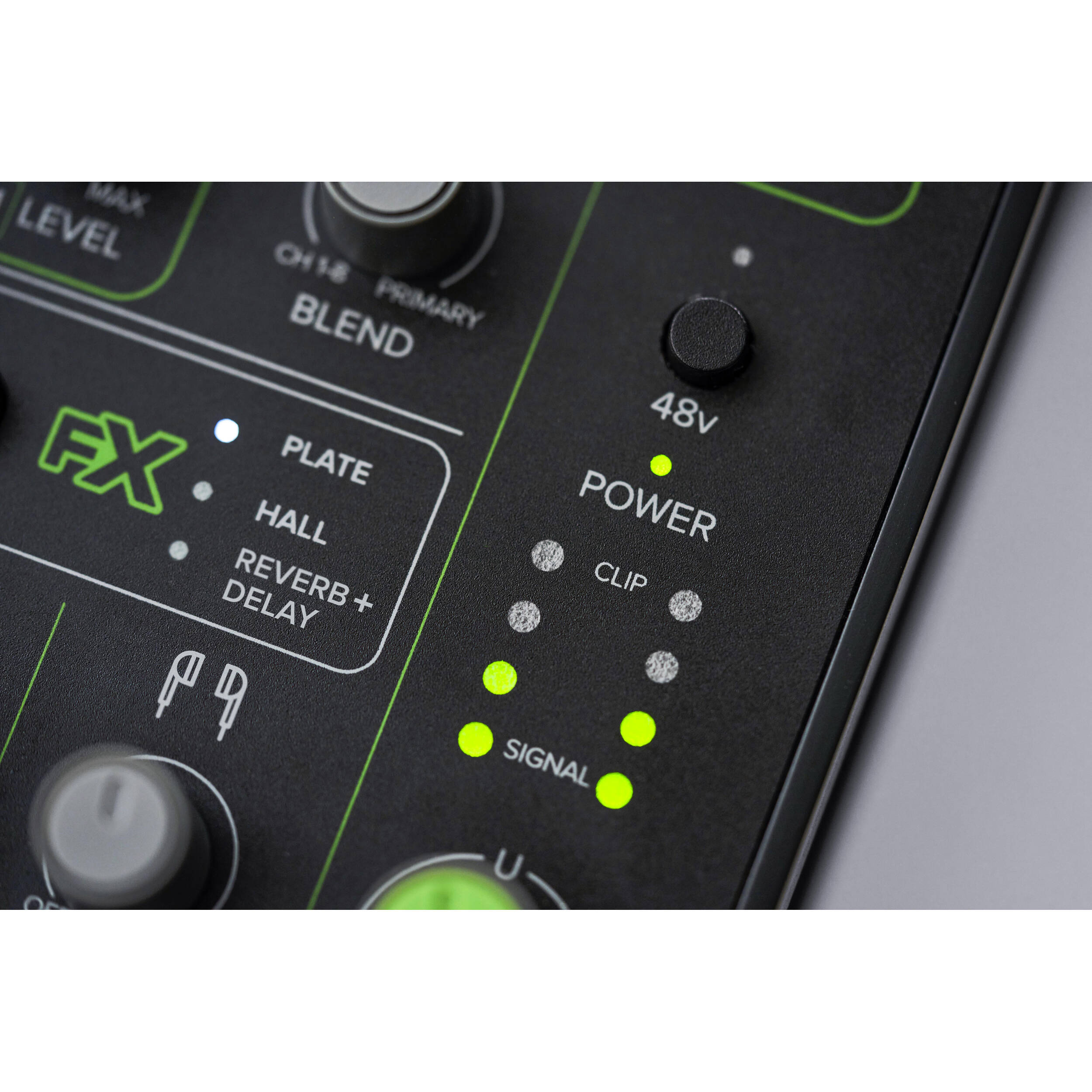 Mackie MobileMix video streaming device with multiple input ports and control knobs, designed for live streaming setups.