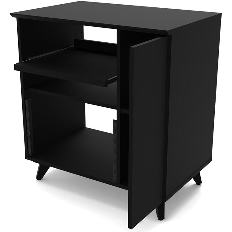 Glorious Modular Side Rack for DJ tables and furniture, showcasing adjustable shelves and sturdy construction in a modern design.