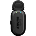 Shure MoveMic One creator wireless microphone system with compact transmitter and receiver for high-quality audio recording.