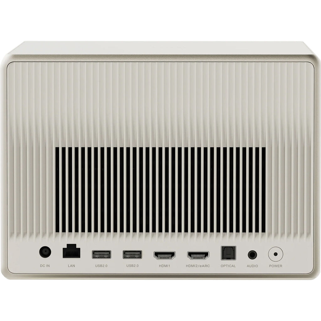 Xgimi Horizon Ultra projector displaying a vibrant image on a wall, showcasing its sleek design and modern features.