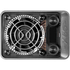 Zhiyun Molus X60 Bi-Color LED lights in a combo setup, showing adjustable panels and control interface for professional lighting.