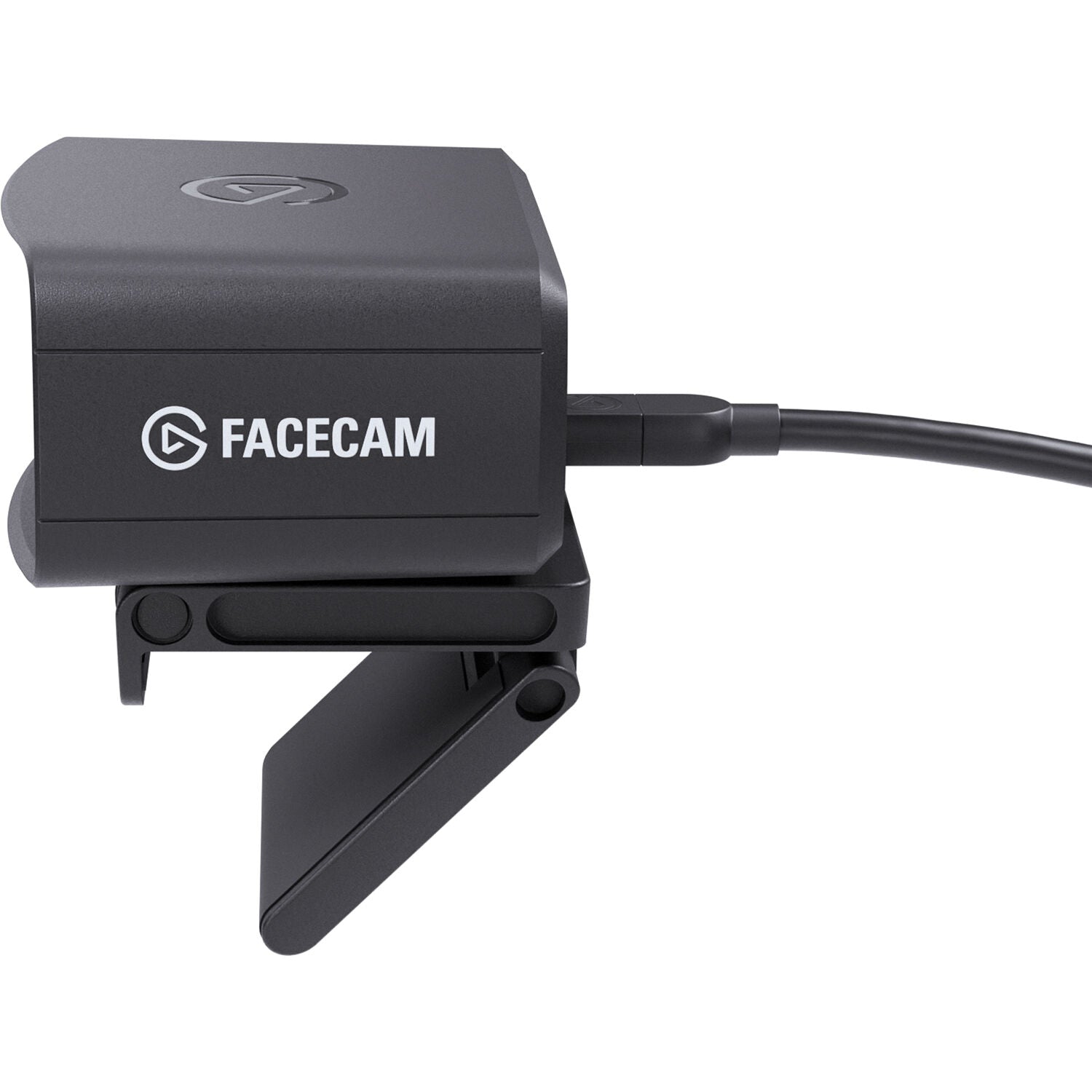 Elgato Facecam MK2 video camera showing front view with lens and branding, designed for high-quality streaming and recording.