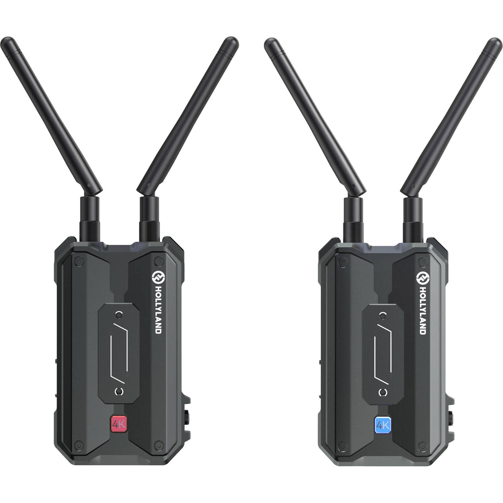 Hollyland Pyro H wireless video transmission system with transmitter and receiver units for professional video streaming.