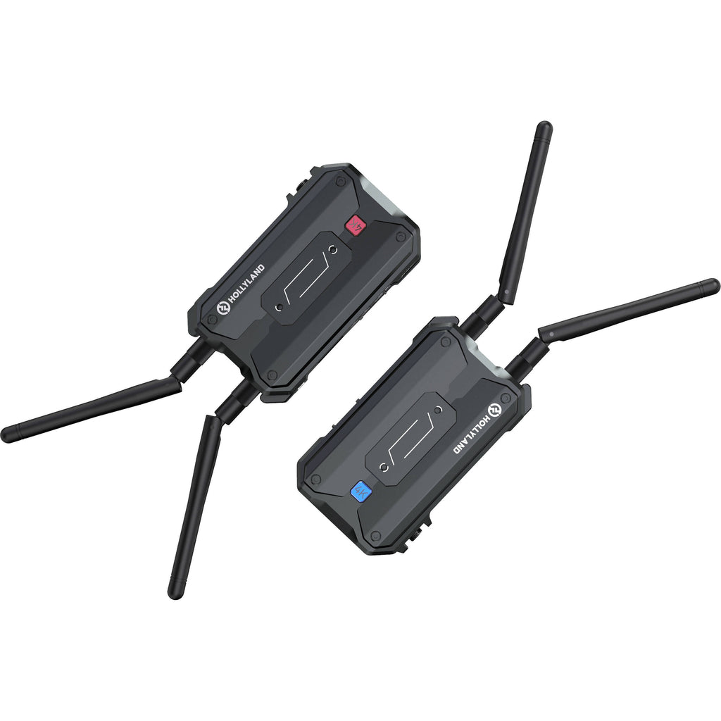 Hollyland Pyro H wireless video transmission system with compact transmitter and receiver for professional video production.