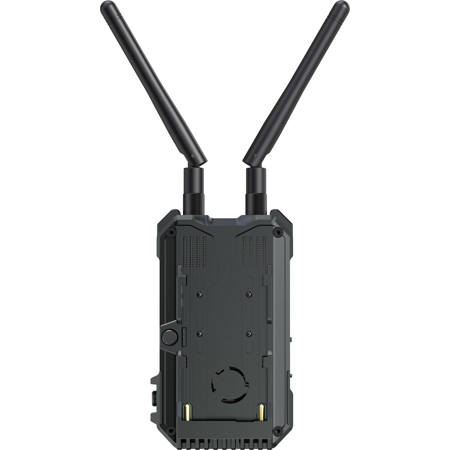 Hollyland Pyro H wireless video transmitter with compact design and antenna for professional video transmission setup.