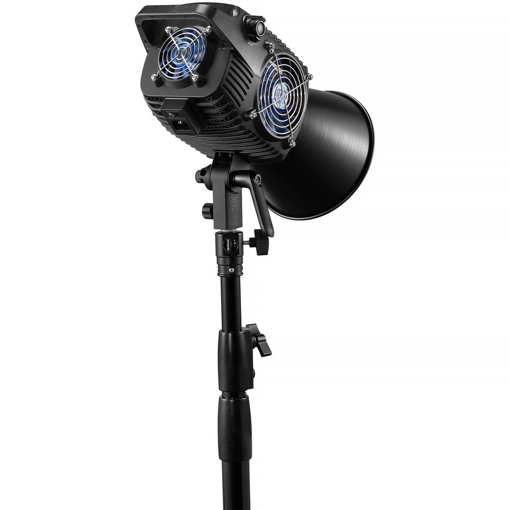 Zhiyun Molus B500 bi-color LED light panel showing adjustable brightness and color temperature controls.