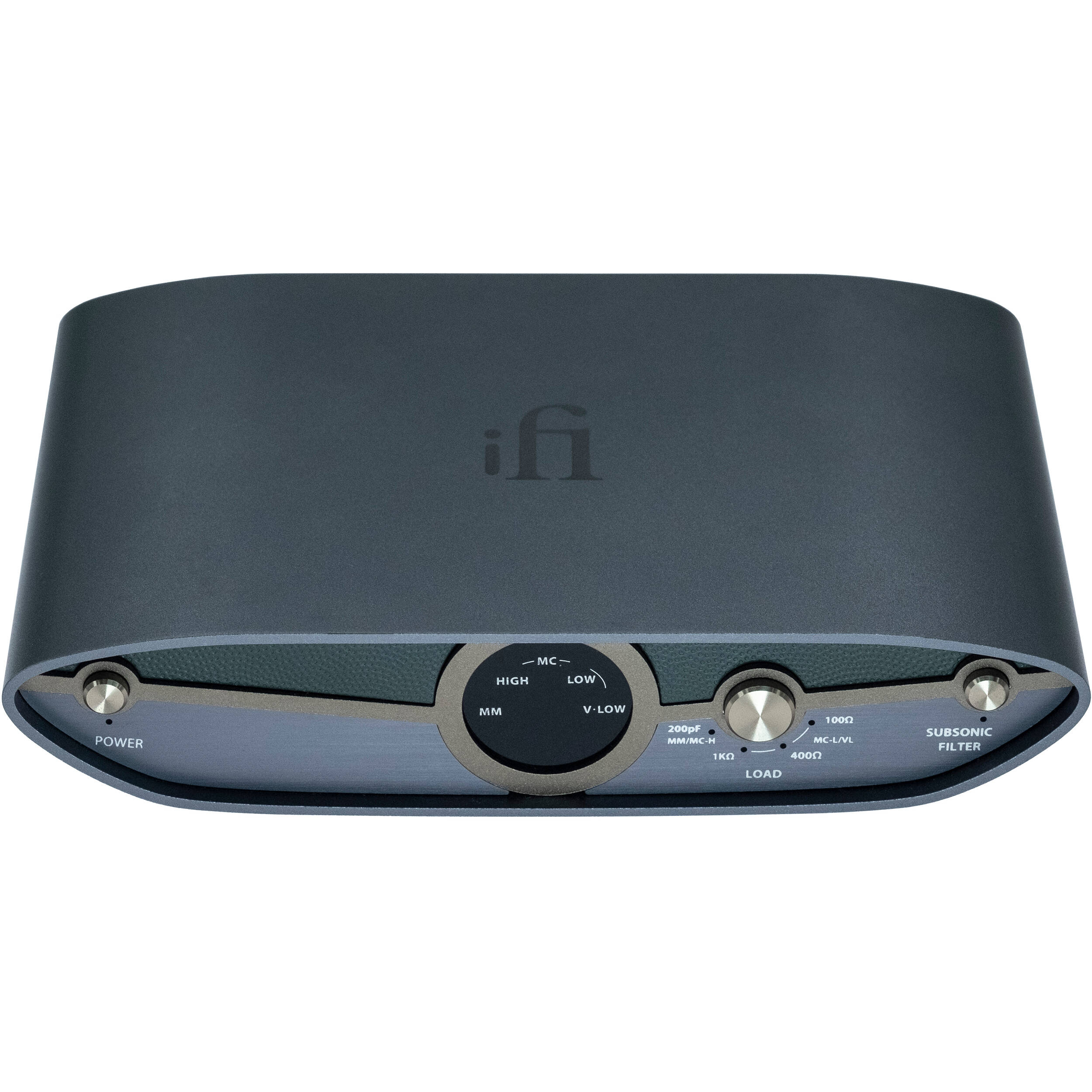iFi Audio Zen Phono 3 phono preamp with compact design and input/output ports, used for enhancing turntable audio signals