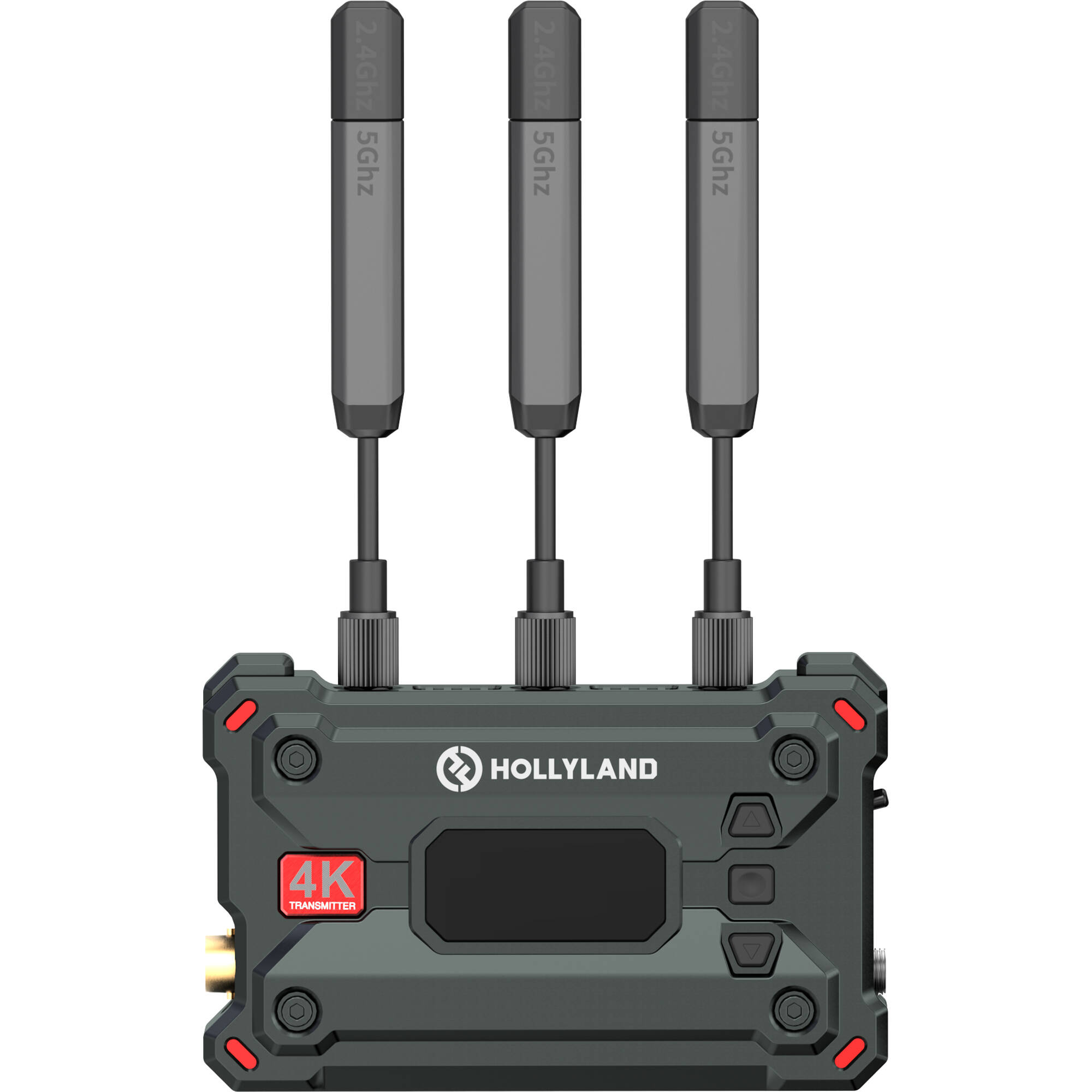 Hollyland Pyro S wireless video transmitter mounted on a camera for high-quality wireless video transmission.