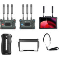 Hollyland Pyro Transmission Kit with two compact video monitors and accessories for wireless video transmission.