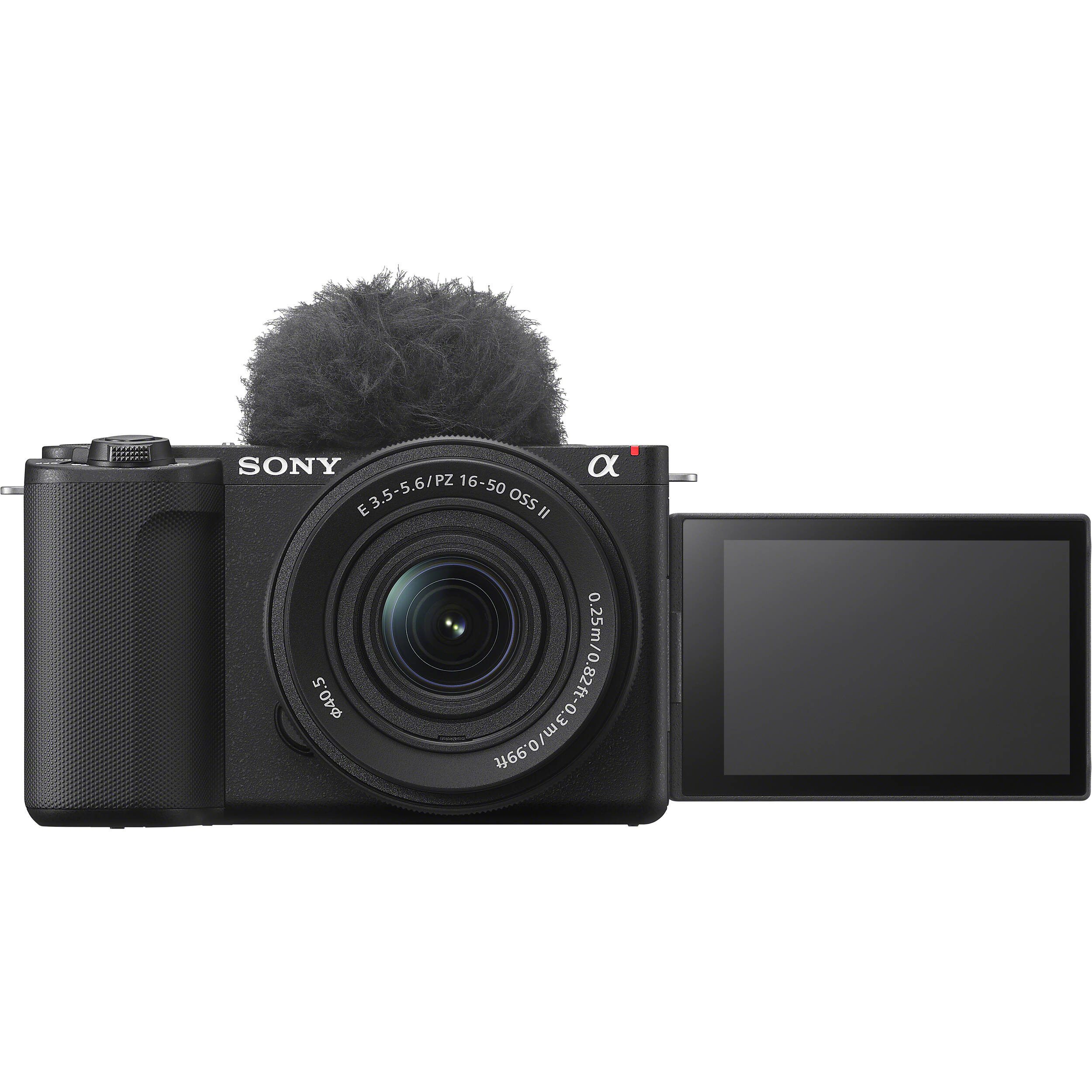 Sony ZV-E10 II video camera with 16-50mm zoom lens, compact mirrorless camera for high-quality video recording.
