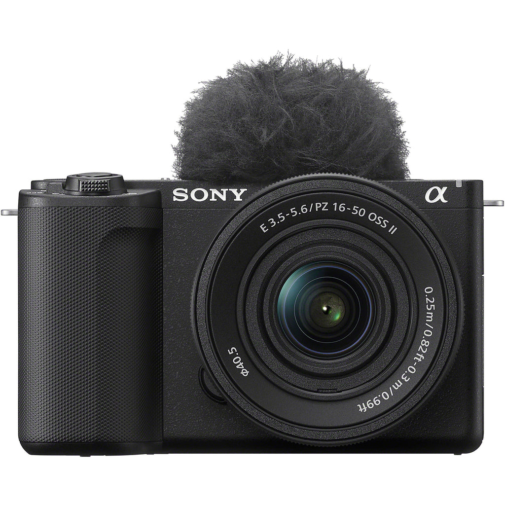 Sony ZV-E10 II video camera with 16-50mm zoom lens, compact mirrorless camera for high-quality video recording.