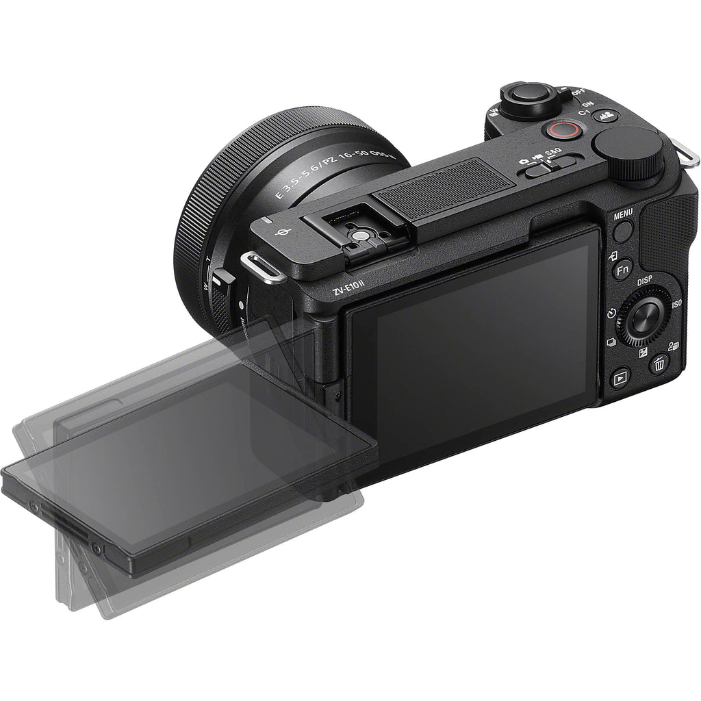 Sony ZV-E10 II video camera with 16-50mm zoom lens, compact digital camera for vlogging and content creation